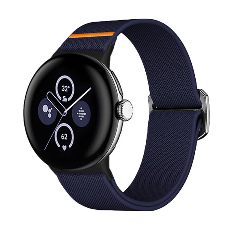 For Google Pixel Watch / Watch2 / Watch3 41mm xDfind Elastic Nylon Watch Band(Dark Blue) by xDfind