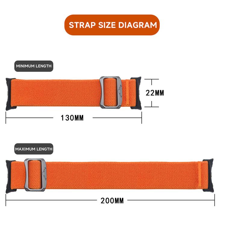 For Google Pixel Watch / Watch2 / Watch3 41mm xDfind Elastic Nylon Watch Band(Orange) by xDfind