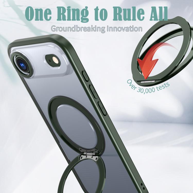 For iPhone Air kalebol MagSafe Metal Ring Holder Phone Case(Green) by Kalebol