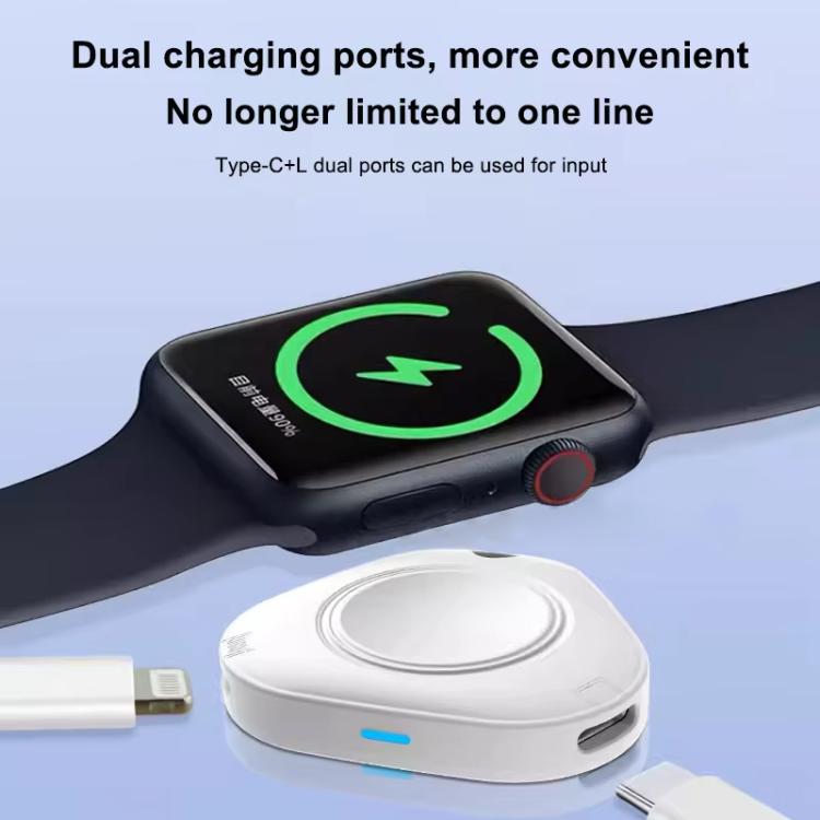 xDfind 8 Pin and Type-C Portable Smart Watch Magnetic Wireless Charger for Apple Watch(Black) by xDfind