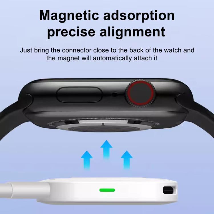 xDfind 8 Pin and Type-C Portable Smart Watch Magnetic Wireless Charger for Apple Watch(Black) by xDfind