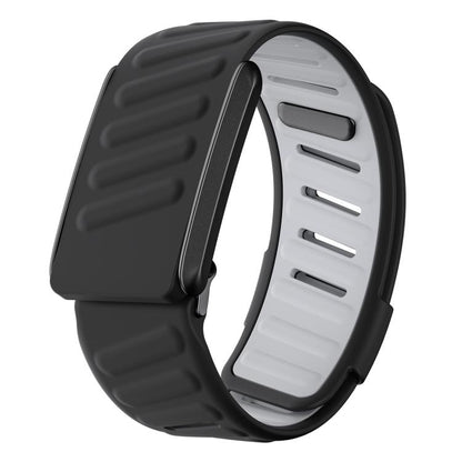 For WHOOP 5.0 xDfind Silicone Sports Watch Band(Black + Light Grey) by xDfind