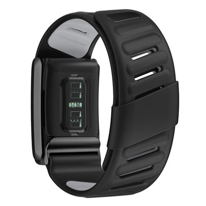For WHOOP 5.0 xDfind Silicone Sports Watch Band(Black + Light Grey) by xDfind