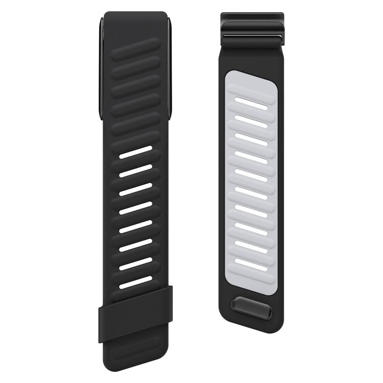 For WHOOP 5.0 xDfind Silicone Sports Watch Band(Black + Light Grey) by xDfind