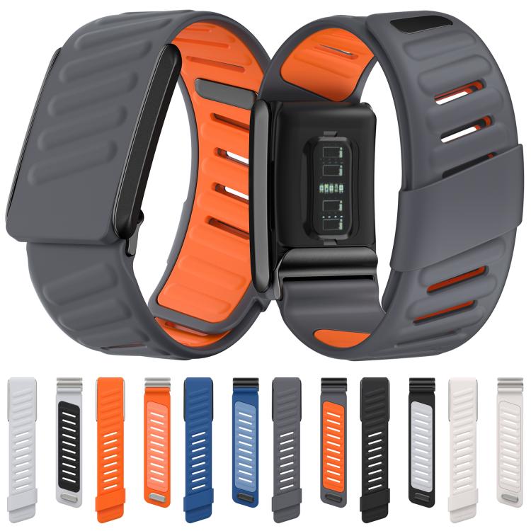 For WHOOP 5.0 xDfind Silicone Sports Watch Band(Dark Blue + Light Blue) by xDfind