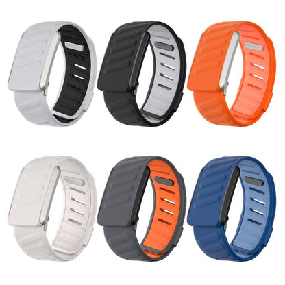 For WHOOP 5.0 xDfind Silicone Sports Watch Band(Light Grey + Black) by xDfind