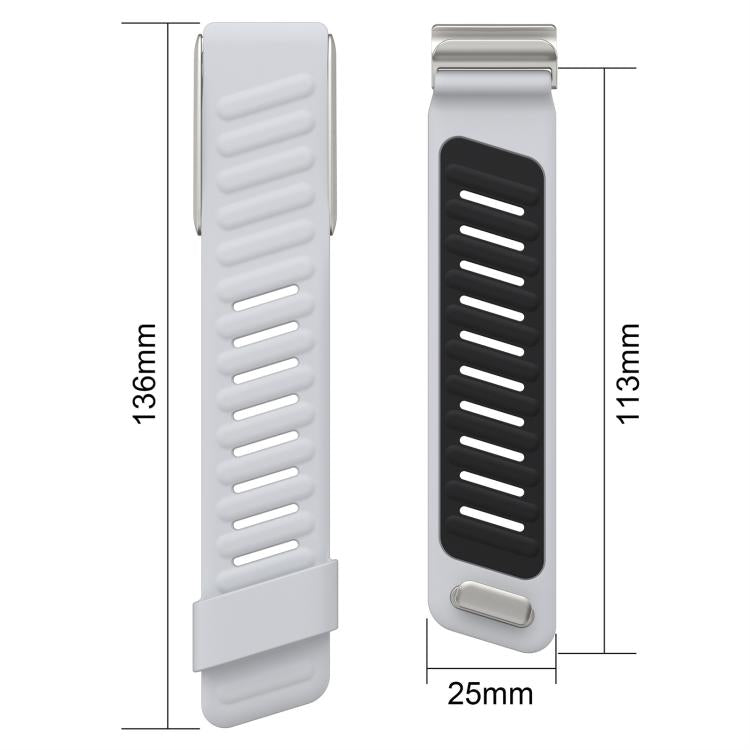 For WHOOP 5.0 xDfind Silicone Sports Watch Band(Light Grey + Black) by xDfind