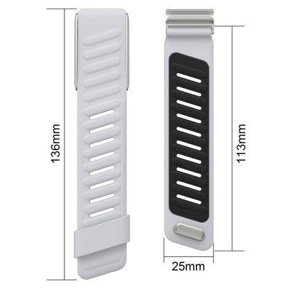 For WHOOP 5.0 xDfind Silicone Sports Watch Band(Black + Light Grey) by xDfind