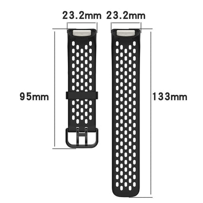 For Fitbit Charge 6 / 5 xDfind Hole Style Breathable Silicone Watch Band(Teal) by xDfind