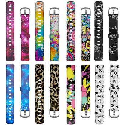 xDfind Silver Buckle Painting Silicone Watch Band For Fitbit Luxe, Size:S(Feet) by xDfind