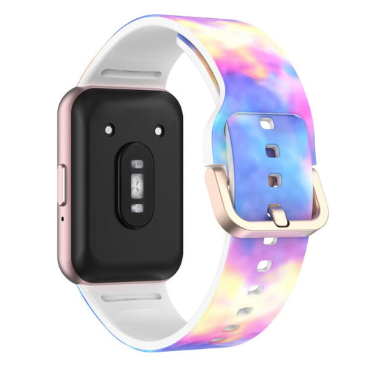 For Samsung Galaxy Fit3 xDfind Gold Buckle Printed Silicone Watch Band(Candy) by xDfind