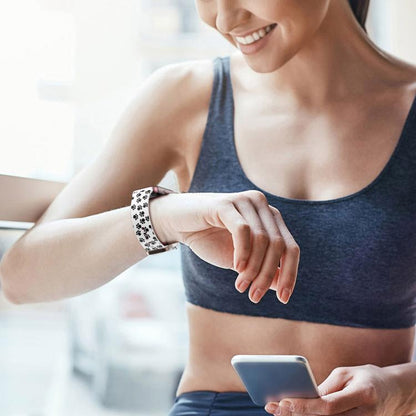 For Samsung Galaxy Fit3 xDfind Gold Buckle Printed Silicone Watch Band(Butterfly) by xDfind