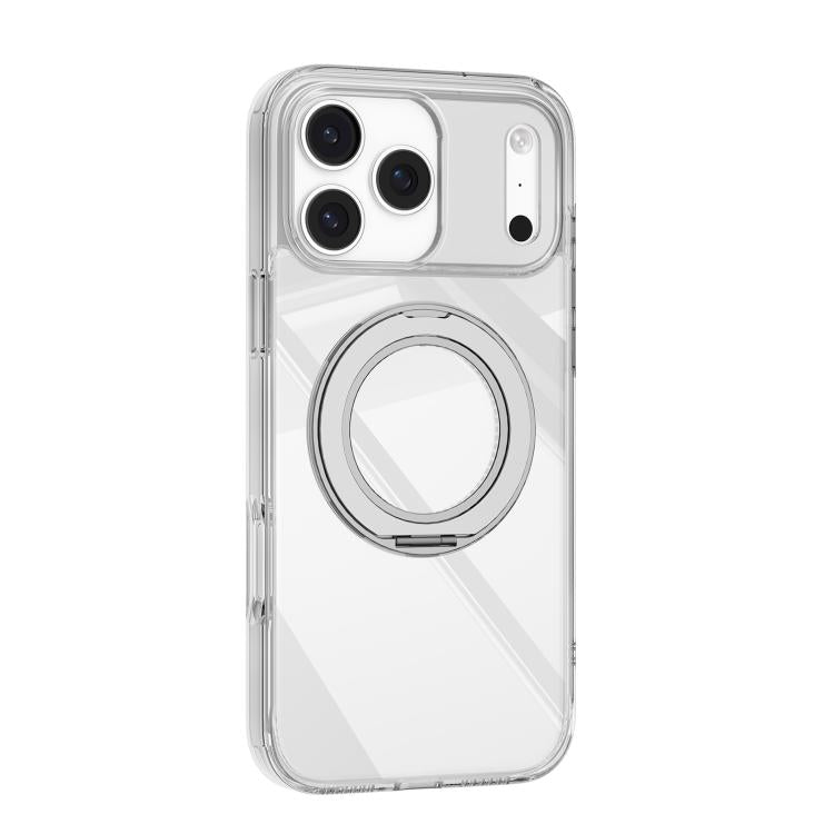 For iPhone 17 Pro Max Mutural Ice Amber Series MagSafe Holder TPU Phone Case(Transparent) by Mutural