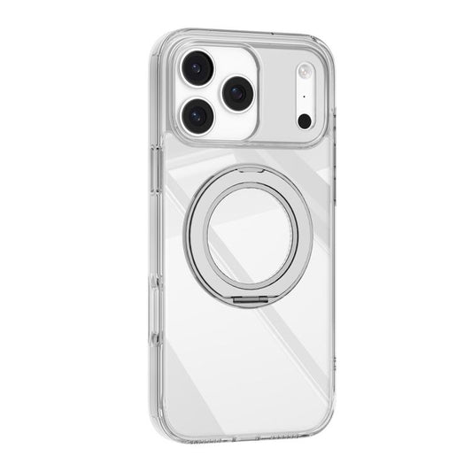 For iPhone 17 Pro Mutural Ice Amber Series MagSafe Holder TPU Phone Case(Transparent) by Mutural
