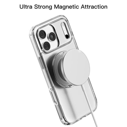 For iPhone 17 Pro Mutural Ice Amber Series MagSafe Holder TPU Phone Case(Transparent) by Mutural