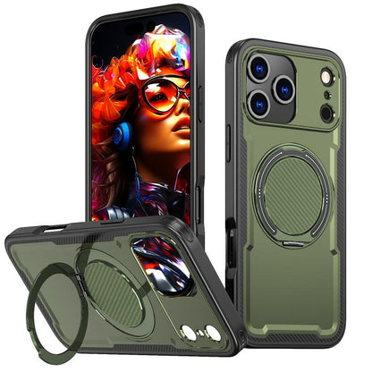 For iPhone 17 Pro Max kalebol Metal 360 Degree Rotation Holder MagSafe Phone Case(Green) by Kalebol