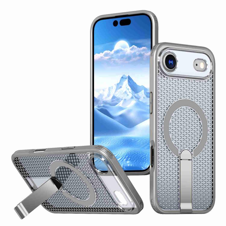 For iPhone Air kalebol Honeycomb Cooling MagSafe Holder Phone Case(Titanium Grey) by Kalebol