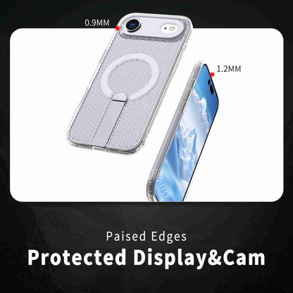 For iPhone Air kalebol Honeycomb Cooling MagSafe Holder Phone Case(Frosted Transparent) by Kalebol
