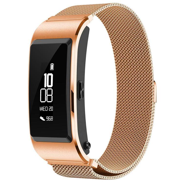 16mm For Huawei Band B6 / B7 xDfind Milanese Stainless Steel Watch Band(Rose Gold) by xDfind