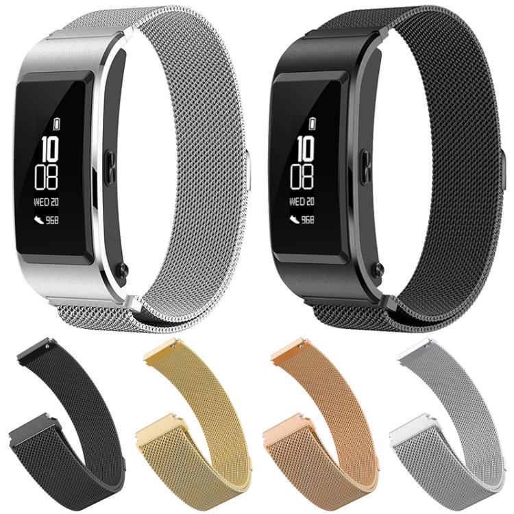 16mm For Huawei Band B6 / B7 xDfind Milanese Stainless Steel Watch Band(Black) by xDfind