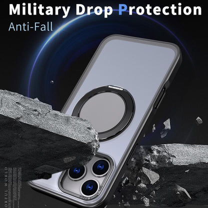 For iPhone 17 Pro Max Kalebol 360-degree Rotating MagSafe Magnetic Holder Phone Case(Black) by Kalebol