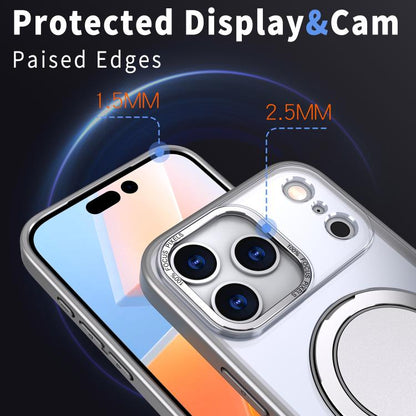 For iPhone 17 Pro Max Kalebol 360-degree Rotating MagSafe Magnetic Holder Phone Case(Titanium Grey) by Kalebol