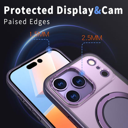 For iPhone 17 Pro Max Kalebol 360-degree Rotating MagSafe Magnetic Holder Phone Case(Purple) by Kalebol