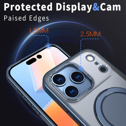 For iPhone 17 Pro Max Kalebol 360-degree Rotating MagSafe Magnetic Holder Phone Case(Blue) by Kalebol