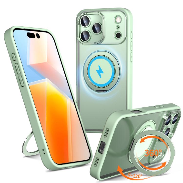 For iPhone 17 Pro Max Kalebol 360-degree Rotating MagSafe Magnetic Holder Phone Case(Avocado Green) by Kalebol