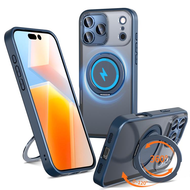 For iPhone 17 Pro Kalebol 360-degree Rotating MagSafe Magnetic Holder Phone Case(Blue) by Kalebol