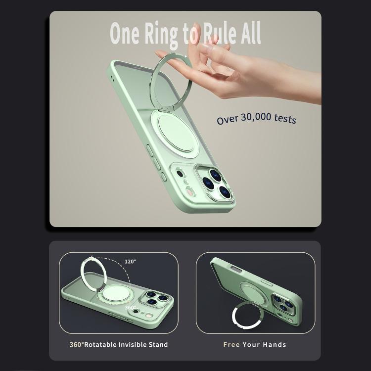 For iPhone 17 Pro Kalebol 360-degree Rotating MagSafe Magnetic Holder Phone Case(Avocado Green) by Kalebol