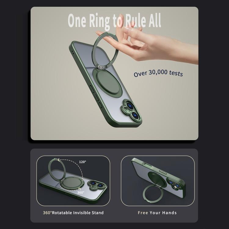 For iPhone 17 Kalebol 360-degree Rotating MagSafe Magnetic Holder Phone Case(Green) by Kalebol