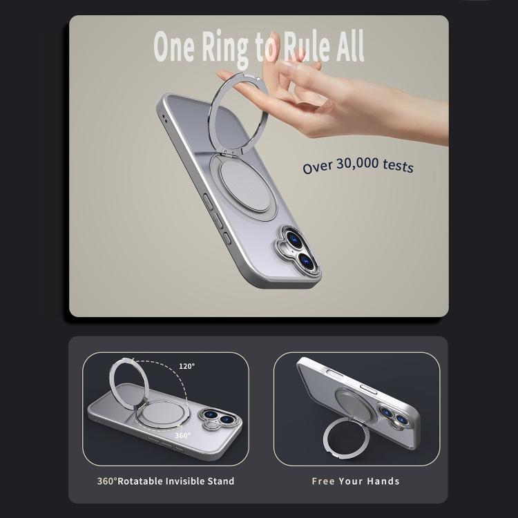 For iPhone 17 Kalebol 360-degree Rotating MagSafe Magnetic Holder Phone Case(Titanium Grey) by Kalebol