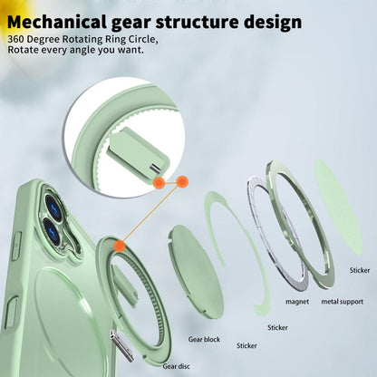 For iPhone 17 Kalebol 360-degree Rotating MagSafe Magnetic Holder Phone Case(Avocado Green) by Kalebol