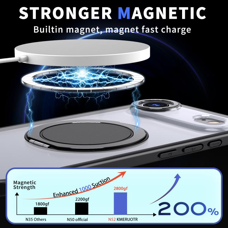 For iPhone Air Kalebol 360-degree Rotating MagSafe Magnetic Holder Phone Case(Black) by Kalebol