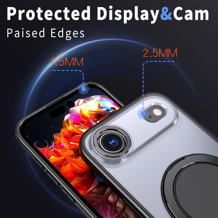 For iPhone Air Kalebol 360-degree Rotating MagSafe Magnetic Holder Phone Case(Black) by Kalebol