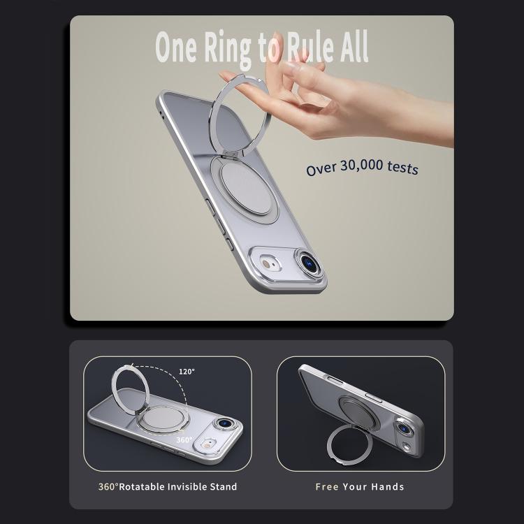 For iPhone Air Kalebol 360-degree Rotating MagSafe Magnetic Holder Phone Case(Titanium Grey) by Kalebol
