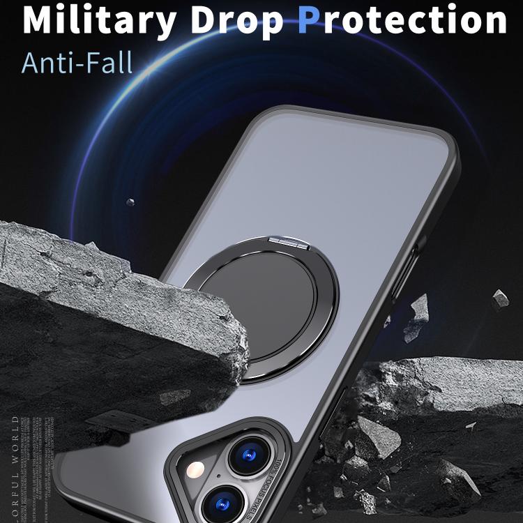 For iPhone 16 Kalebol 360-degree Rotating MagSafe Magnetic Holder Phone Case(Black) by Kalebol