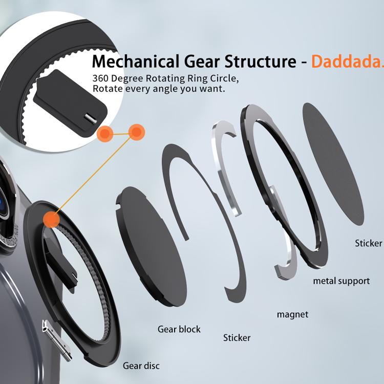 For iPhone 16 Pro Kalebol 360-degree Rotating MagSafe Magnetic Holder Phone Case(Black) by Kalebol