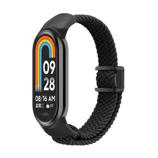 For Xiaomi Smart Band 10 / 9 / 8 xDfind Nylon Braided Loop Magnetic Buckle Watch Band(Black) by xDfind