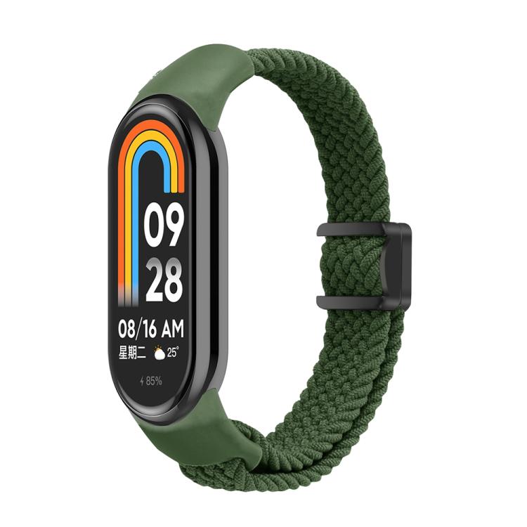 For Xiaomi Smart Band 10 / 9 / 8 xDfind Nylon Braided Loop Magnetic Buckle Watch Band(Green) by xDfind