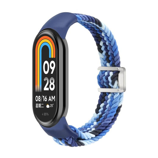 For Xiaomi Smart Band 10 / 9 / 8 xDfind Nylon Braided Loop Magnetic Buckle Watch Band(Colorful Blue) by xDfind
