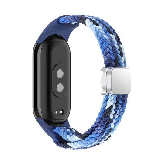 For Xiaomi Smart Band 10 / 9 / 8 xDfind Nylon Braided Loop Magnetic Buckle Watch Band(Colorful Blue) by xDfind