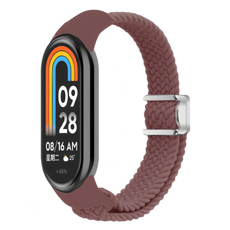 For Xiaomi Smart Band 10 / 9 / 8 xDfind Nylon Braided Loop Magnetic Buckle Watch Band(Smoky Purple) by xDfind