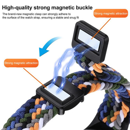 For Xiaomi Smart Band 10 / 9 / 8 xDfind Nylon Braided Loop Magnetic Buckle Watch Band(Smoky Purple) by xDfind