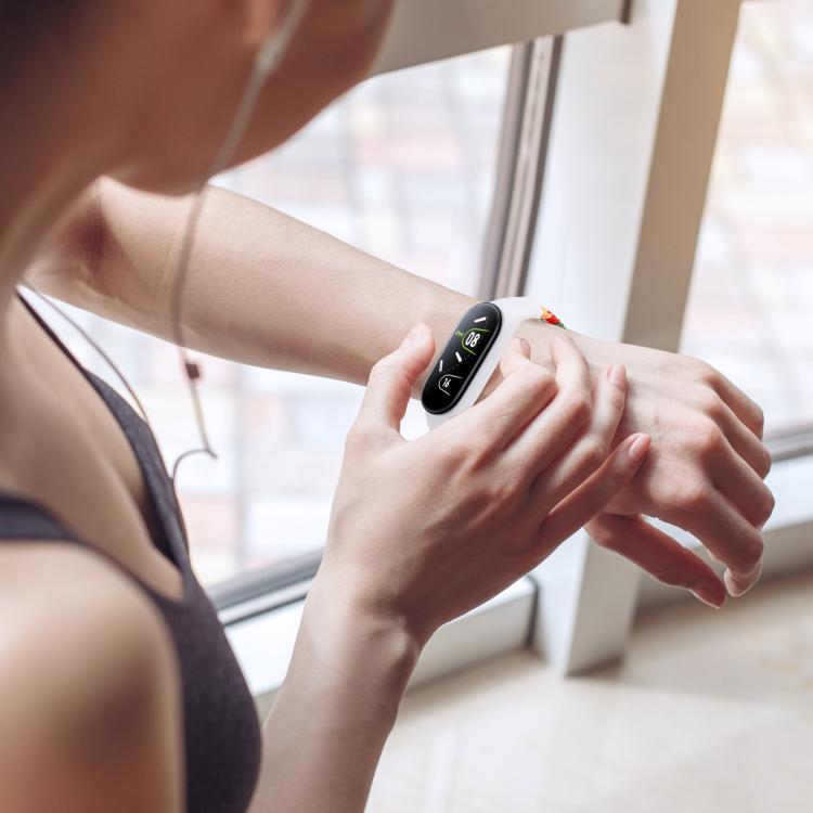 For Xiaomi Smart Band 10 / 9 / 8 xDfind Nylon Braided Loop Magnetic Buckle Watch Band(Colorful Black) by xDfind