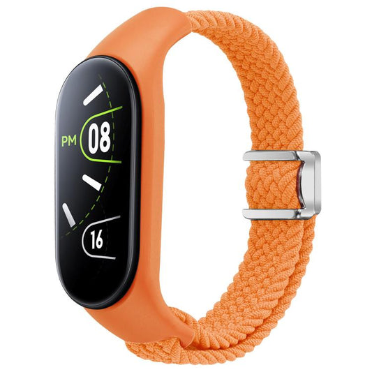 For Xiaomi Mi Band 7 / 6 / 5 / 4 / 3 xDfind Watch Cover Integrated Braided Loop Magnetic Buckle Watch Band(Orange) by xDfind