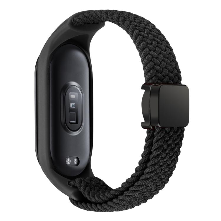 For Xiaomi Mi Band 7 / 6 / 5 / 4 / 3 xDfind Watch Cover Integrated Braided Loop Magnetic Buckle Watch Band(Black) by xDfind