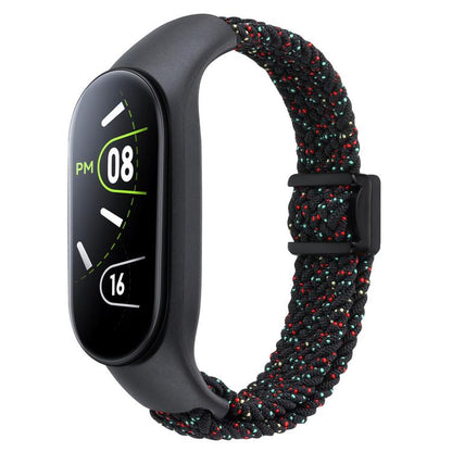 For Xiaomi Mi Band 7 / 6 / 5 / 4 / 3 xDfind Watch Cover Integrated Braided Loop Magnetic Buckle Watch Band(Starlight Black) by xDfind