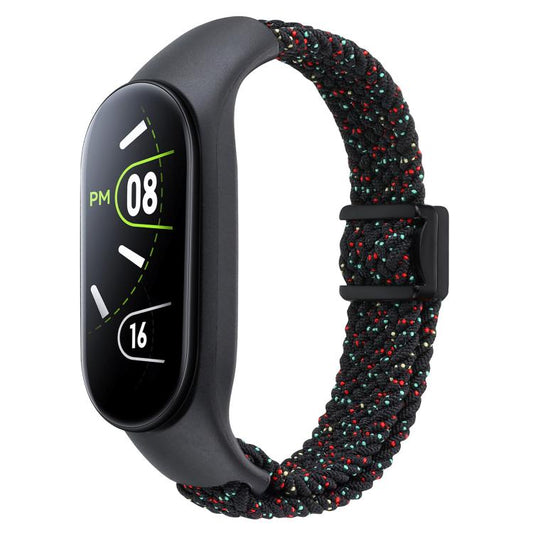 For Xiaomi Mi Band 7 / 6 / 5 / 4 / 3 xDfind Watch Cover Integrated Braided Loop Magnetic Buckle Watch Band(Starlight Black) by xDfind